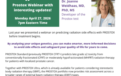 Predicting Radiation Side Effects – PROSTOX Webinar with interesting updates!